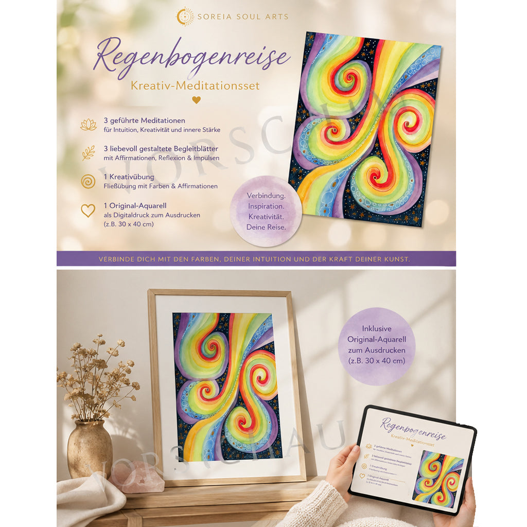 Kreativ-Meditationsset – Regenbogenreise