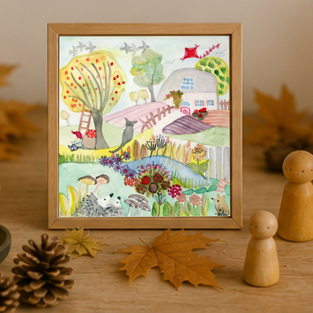Jahreszeitenkarten Set – Frühling Sommer Herbst Winter | Aquarellkarten für Jahreszeitentisch & Kinderzimmer | Naturlernen mit Kindern