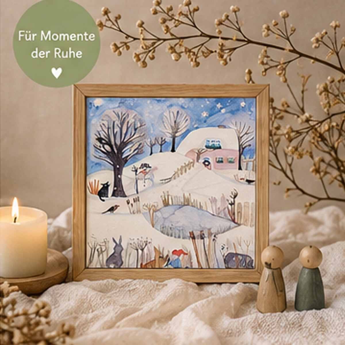 Jahreszeitenkarten Set – Frühling Sommer Herbst Winter | Aquarellkarten für Jahreszeitentisch & Kinderzimmer | Naturlernen mit Kindern